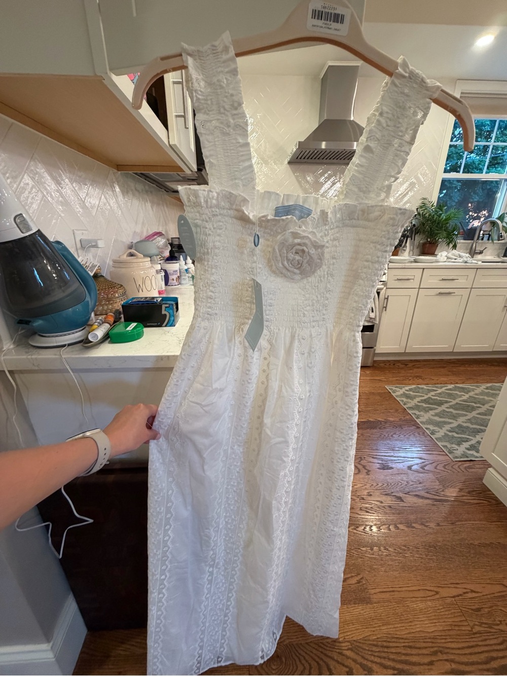 Hill House White Lace Maxi Dress with Floral Detail - Picture 5 of 5